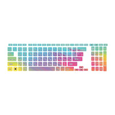 برچسب حروف فارسی کیبورد طرح colorful کد 16