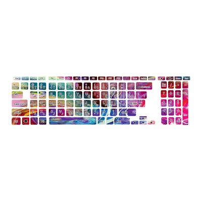 برچسب حروف فارسی کیبورد طرح colorful کد 010