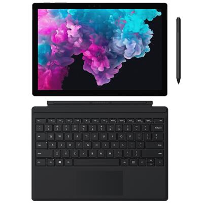 تبلت مایکروسافت مدل surface pro 6 b به همراه کیبورد black type cover و قلم
