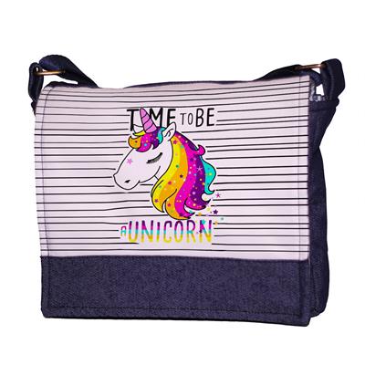 کیف رودوشی زنانه گالری چی چاپ طرح تک شاخ