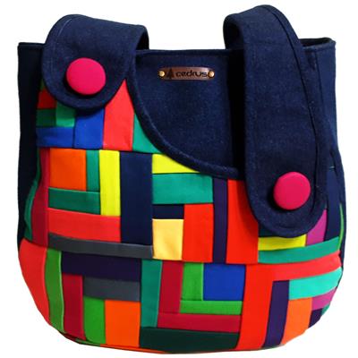 کیف رودوشی سدروس طرح دکمه دار