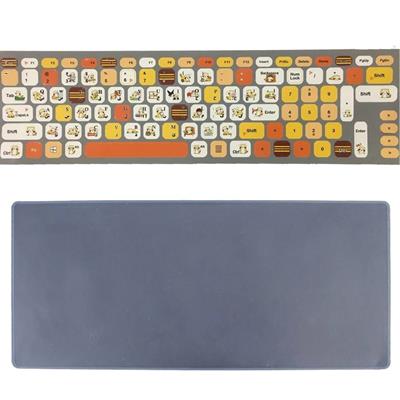 برچسب حروف فارسی کیبورد طرح راکن به همراه محافظ کیبورد مناسب برای لپ تاپ 156 اینچ