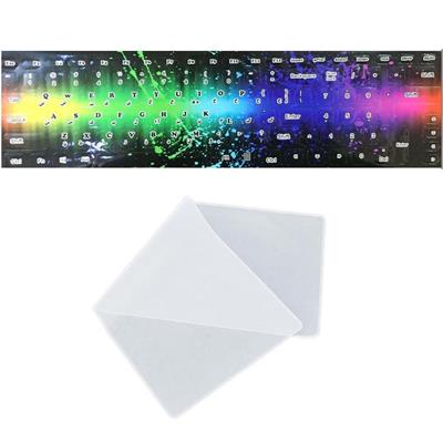 برچسب حروف فارسی کیبورد طرح کهکشان به همراه محافظ کیبورد