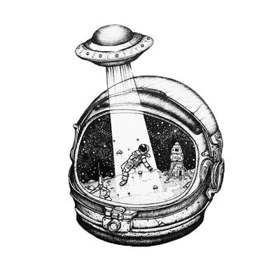 استیکر لپ تاپ طرح فضانورد کد 1707