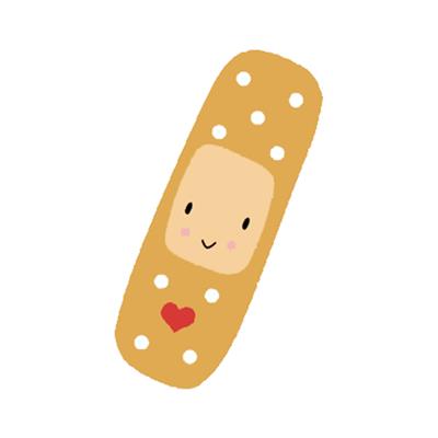 استیکر لپ تاپ طرح چسب زخم کد 1704