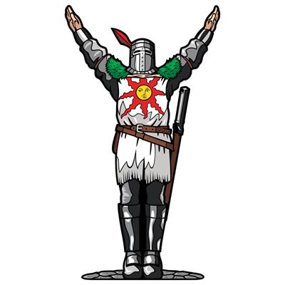 استیکر لپ تاپ وی وین آرت طرح dark souls solaire of astora کد p146