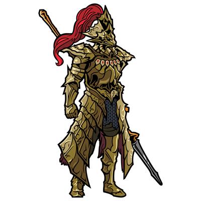 استیکر لپ تاپ وی وین آرت طرح dark souls dragonslayer ornstein کد p144