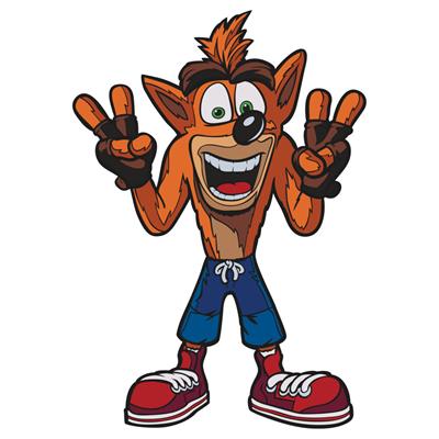 استیکر لپ تاپ وی وین آرت طرح crash bandicoot کد p142