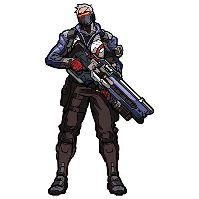 استیکر لپ تاپپ وی وین آرت طرح soldier 76 کد p124