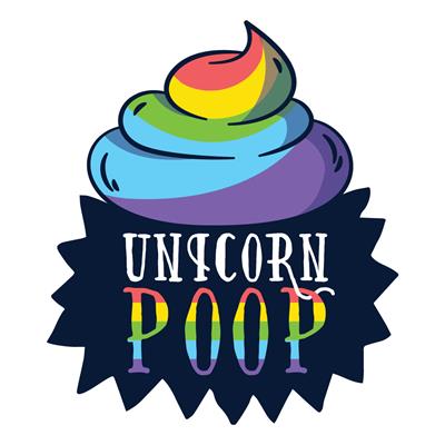 استیکر لپ تاپ وی وین آرت طرح unicorn poop کد p103