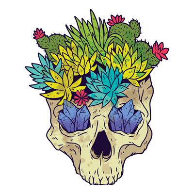 استیکر لپ تاپ وی وین آرت طرح اسکلت کد p100