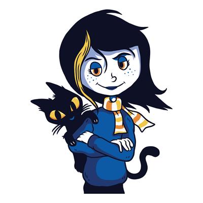 استیکر لپ تاپ وی وین آرت طرح coraline کد p96