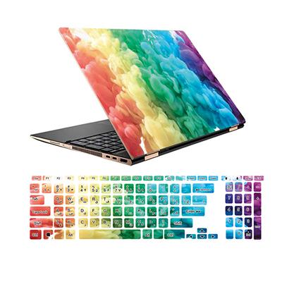 استیکر لپ تاپ طرح colors کد 07 مناسب برای لپ تاپ 156 اینچ به همراه بر چسب حروف فارسی کیبورد