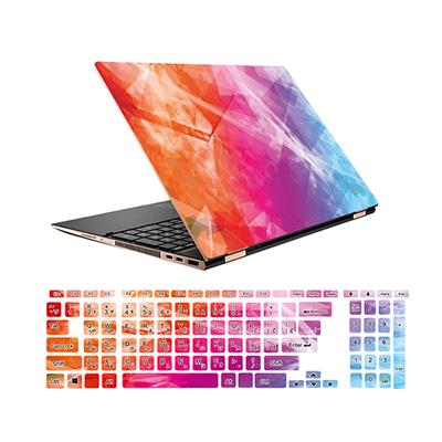 استیکر لپ تاپ طرح colors کد 17 مناسب برای لپ تاپ 156 اینچ به همراه بر چسب حروف فارسی کیبورد