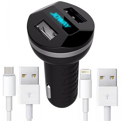 شارژر فندکی جووی مدل jc16 به همراه کابل تبدیل لایتنینگ و microusb