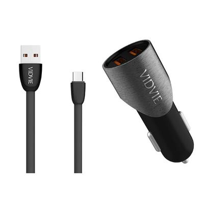 شارژر فندکی ویدوی مدل cc507c به همراه کابل تبدیل microusb