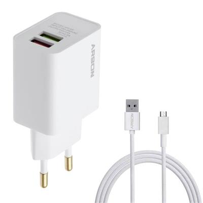 شارژر دیواری آرسون مدل an 27 به همراه کابل تبدیل microusb