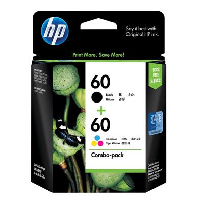 کارتریج پرینتر اچ پی مشکی و رنگی مدل 60 combo pack