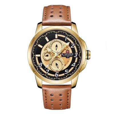 ساعت مچی عقربه ای مردانه نیوی فورس مدل nf9142 glbn