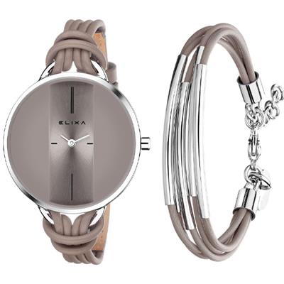 ست دستبند و ساعت مچی عقربه ای زنانه الیکسا مدل e096 l375
