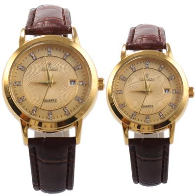 ست ساعت مچی عقربه ای زنانه و مردانه مدل fg 0231