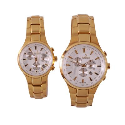 ست ساعت مچی عقربه ای زنانه و مردانه رومانسون مدل 2541