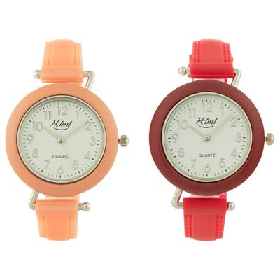 ساعت مچی عقربه ای دخترانه هیمی کد 006 بسته 2 عددی