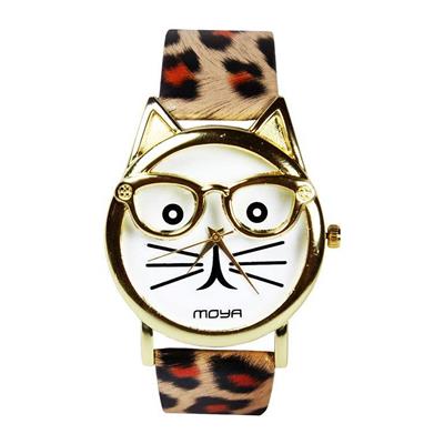 ساعت مچی عقربه ای زنانه مویا طرح گربه 005 clone 2 of 721812