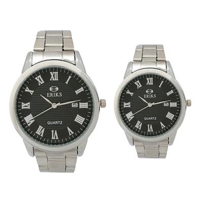 ست ساعت مچی عقربه ای زنانه و مردانه اریکس مدل 8092g