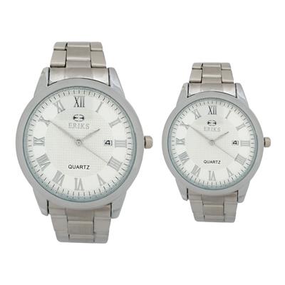 ست ساعت مچی عقربه ای زنانه و مردانه اریکس مدل 8091g