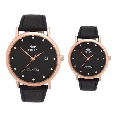 ست ساعت مچی عقربه ای زنانه و مردانه اریکس مدل 8073g