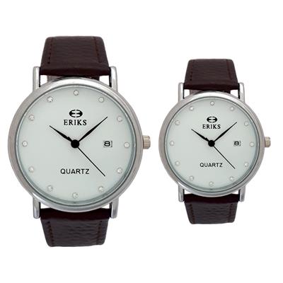 ست ساعت مچی عقربه ای زنانه و مردانه اریکس مدل 8072g