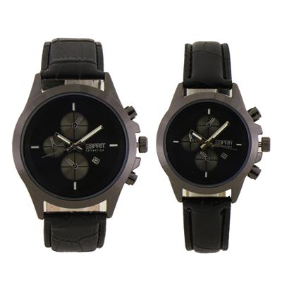 ست ساعت مچی عقربه ای زنانه و مردانه کد esmw6