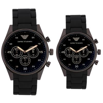 ست ساعت مچی عقربه ای زنانه و مردانه مدل ema 4020 me