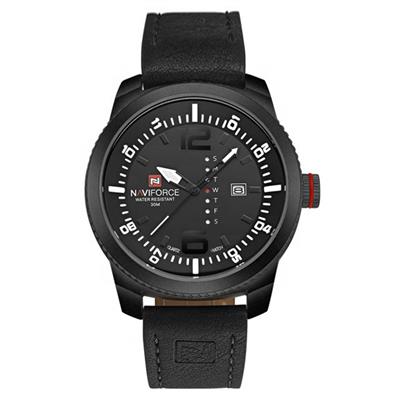 ساعت مچی عقربه ای مردانه نیوی فورس مدل nf9063 bwb