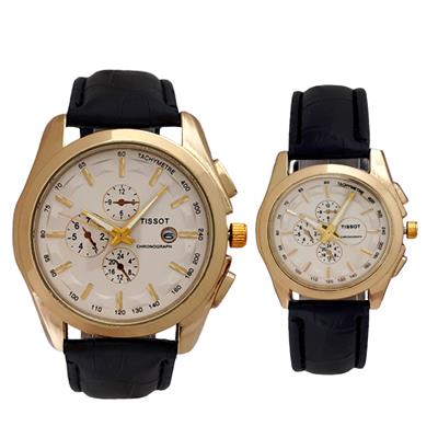 ست ساعت مچی عقربه ای زنانه و مردانه کد 6674