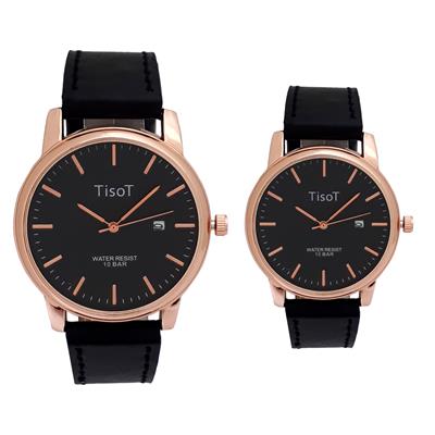 ست ساعت مچی عقربه ای زنانه و مردانه کد 6672