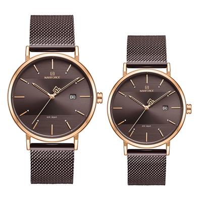 ست ساعت مچی عقربه ای زنانه و مردانه نیوی فورس مدل nf3008g