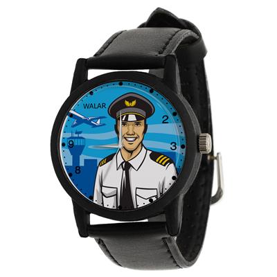 ساعت مچی عقربه ای مردانه والار طرح خلبان کد lf2557