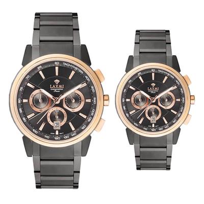 ست ساعت مچی عقربه ای زنانه و مردانه لاکسمی مدل 21 8507
