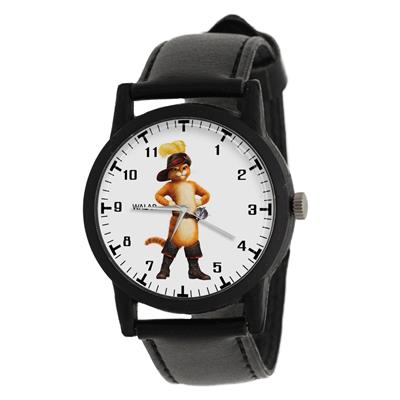 ساعت مچی عقربه ای والار طرح گربه چکمه پوش کد lf2268