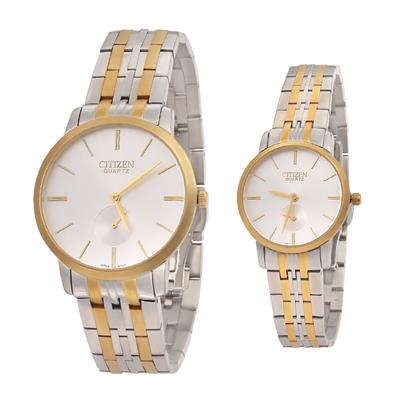 ست ساعت مچی عقربه ای زنانه و مردانه سیتی زن مدل 3638