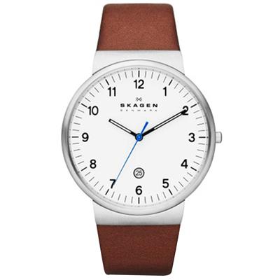 ساعت مچی عقربه ای مردانه اسکاژن دانمارک مدل skw6082