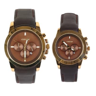 ست ساعت مچی عقربه ای زنانه و مردانه مدل 0016