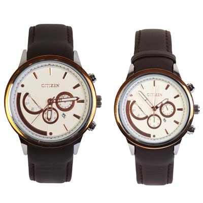 ست ساعت مچی عقربه ای زنانه و مردانه مدل 0015