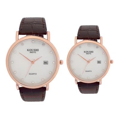 ست ساعت مچی عقربه ای زنانه و مردانه کوشی کد 8807g