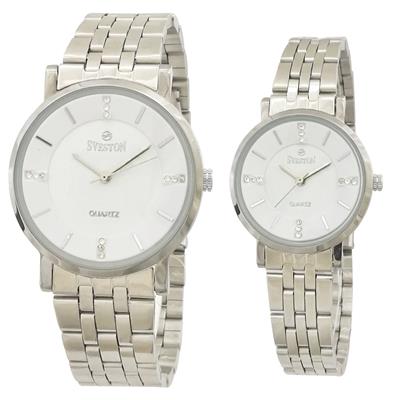 ست ساعت مچی عقربه ای زنانه و مردانه سوستون مدل sv 1811