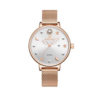 ساعت مچی عقربه ای زنانه نیوی فورس مدل nf5009rgw