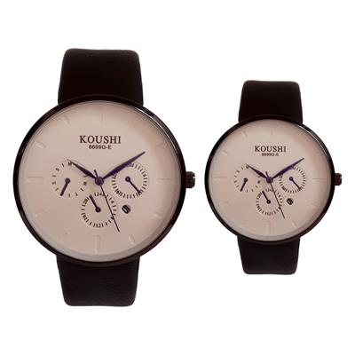 ست ساعت مچی عقربه ای زنانه و مردانه کوشی کد 6672d