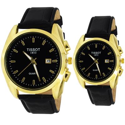 ست ساعت مچی عقربه ای زنانه و مردانه کد ts 01